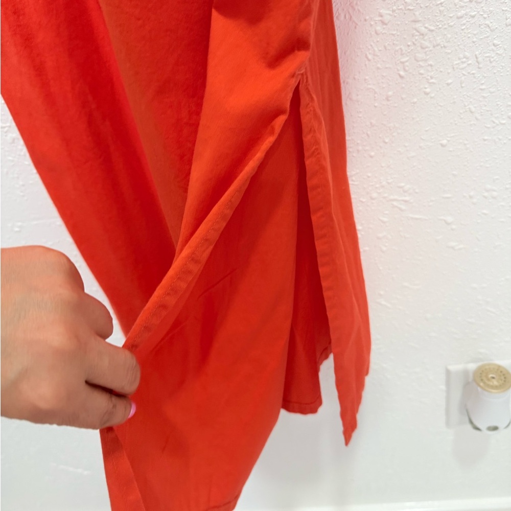 Bold Red Smocked Maxi Dress with Puff Sleeves XS - Picture 4 of 10
